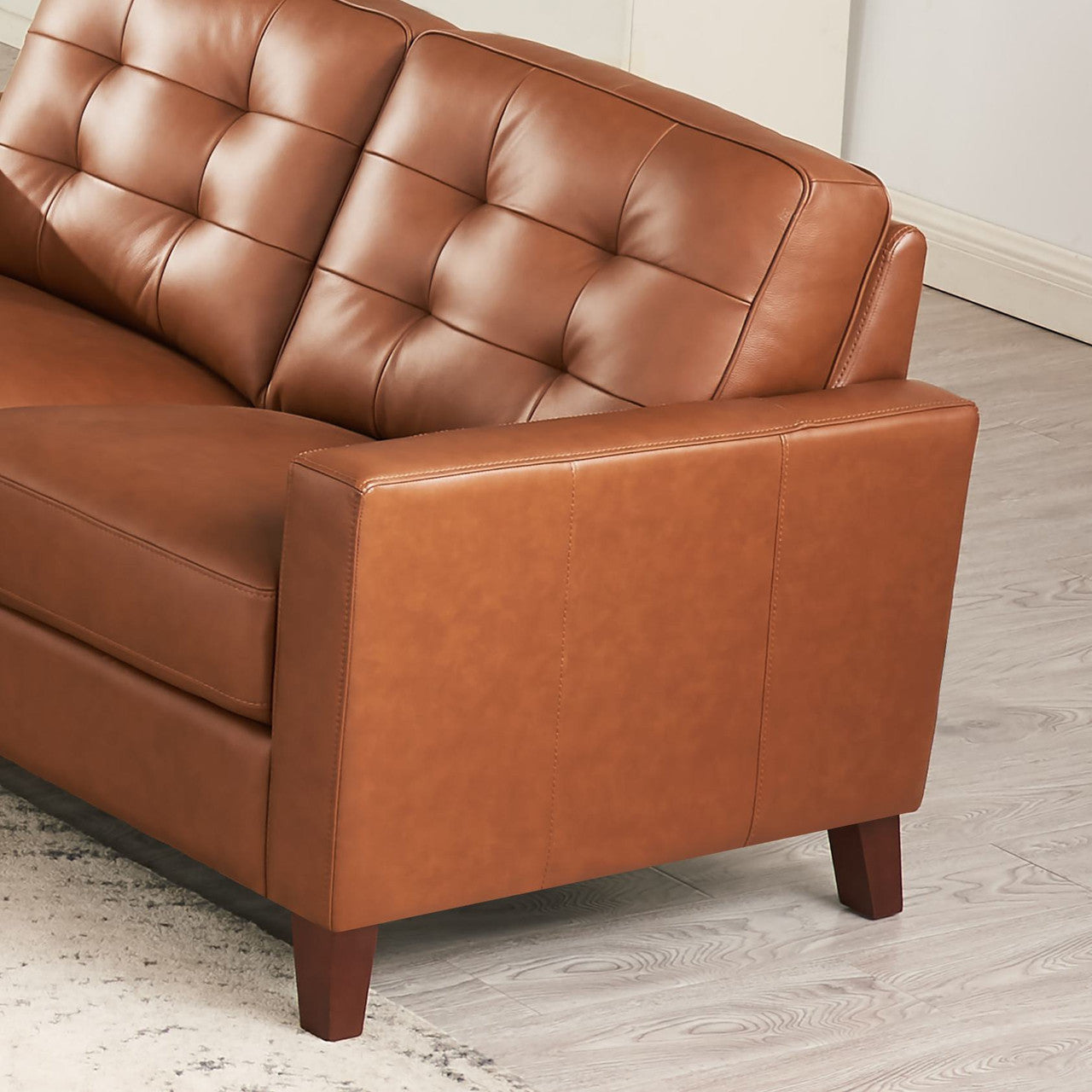 Aiden Leather Loveseat - MJM Furniture
