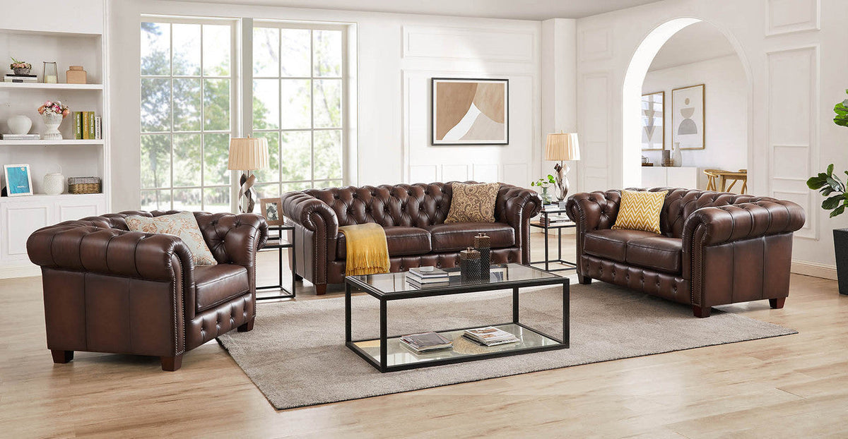 Versailles Leather Sofa Collection - MJM Furniture