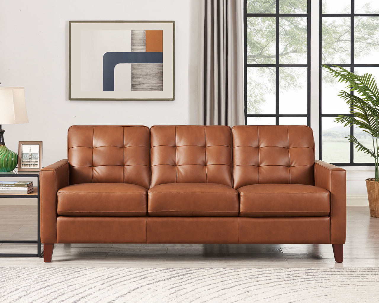 Aiden Leather Sofa - MJM Furniture