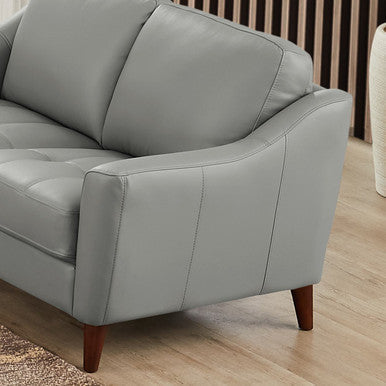 Ersa Leather Loveseat - MJM Furniture