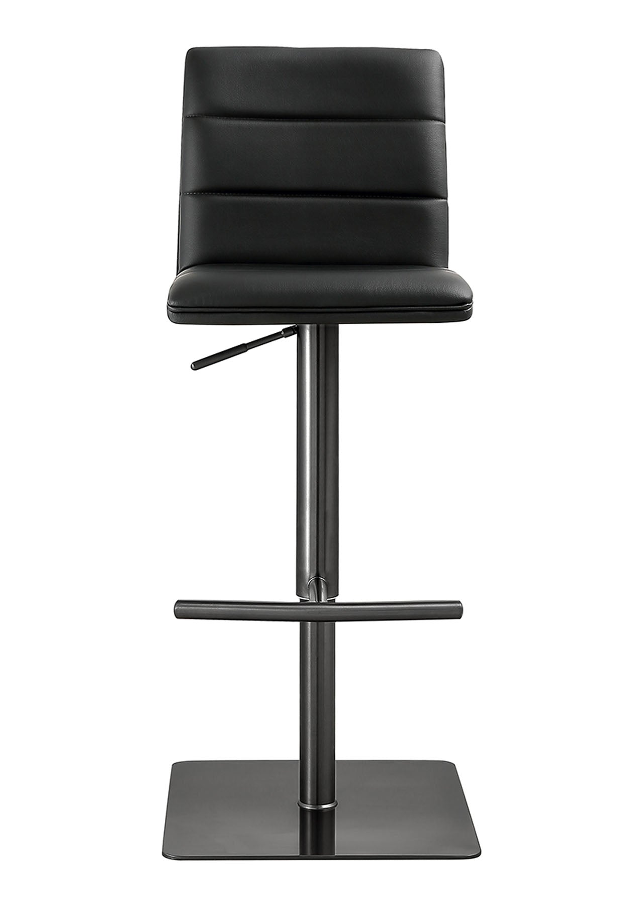 Khloe Titanium Black Adjustable Swivel Barstool - MJM Furniture