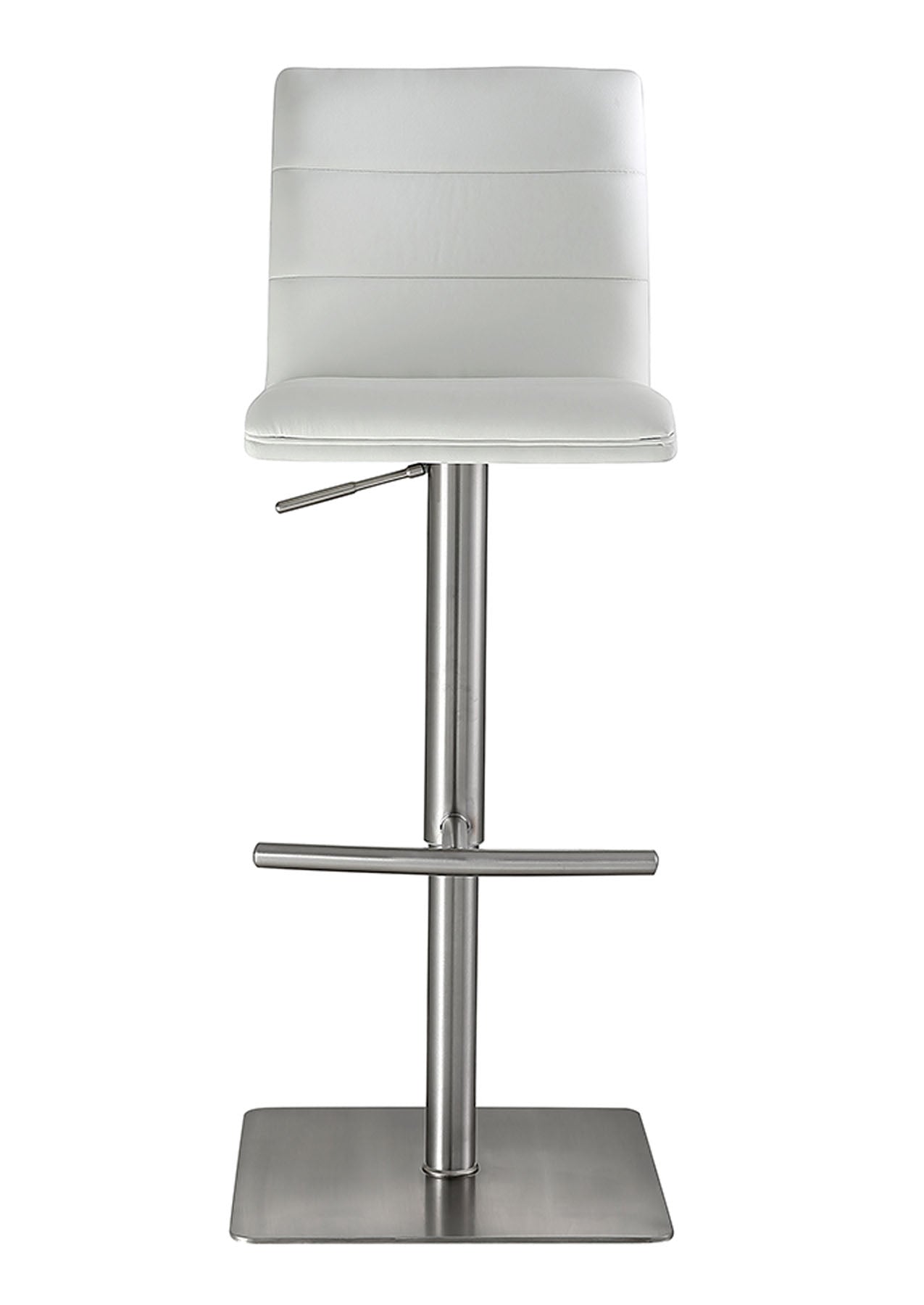 Khloe Ice White Adjustable Swivel Barstool - MJM Furniture