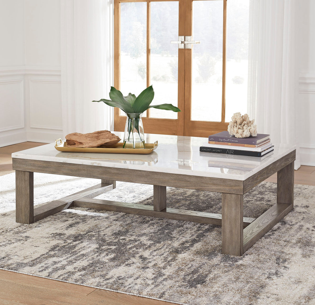 Loyaska Marble Coffee Table - MJM Furniture