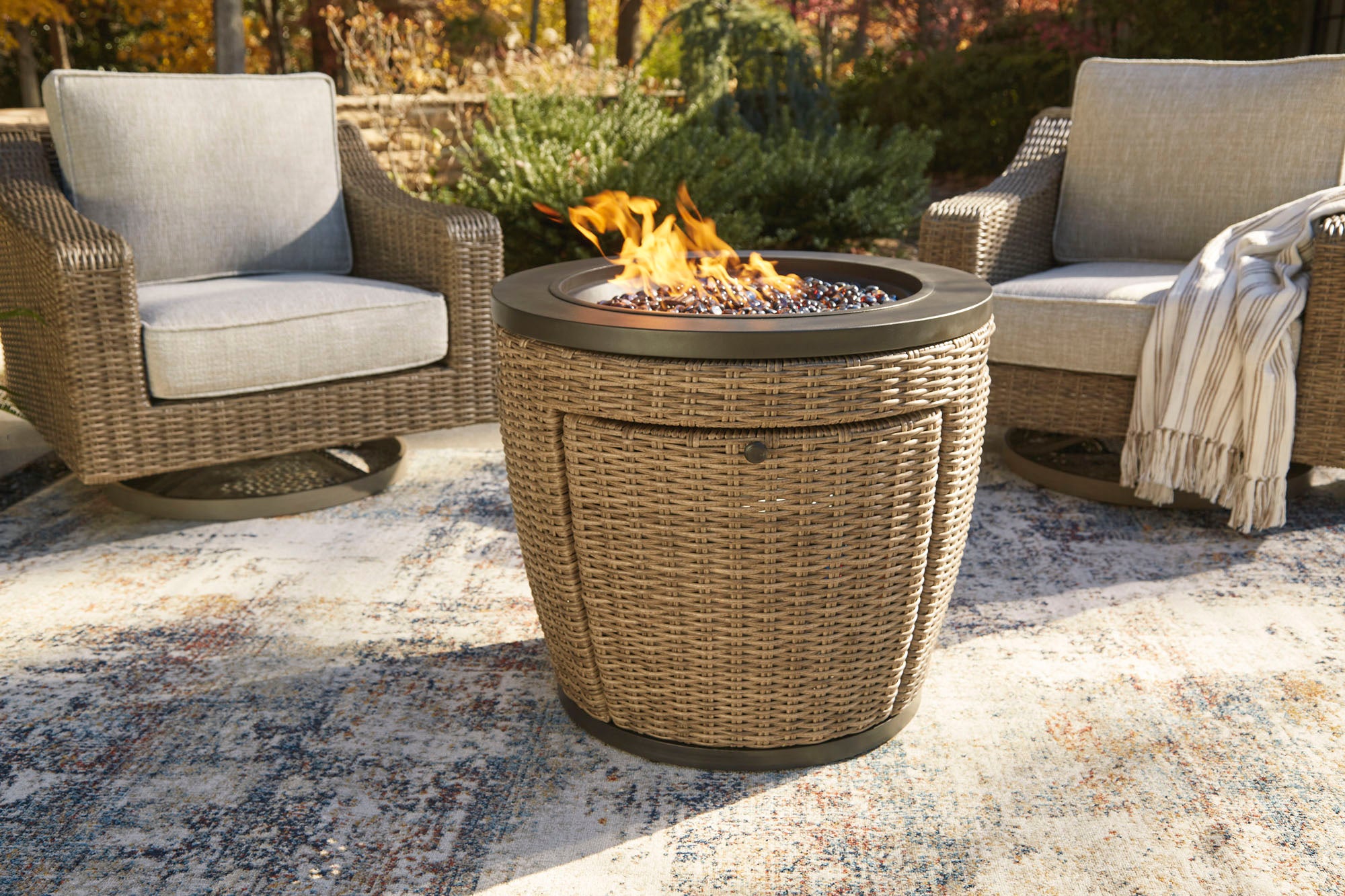 Malayah Outdoor Fire Pit Table - MJM Furniture