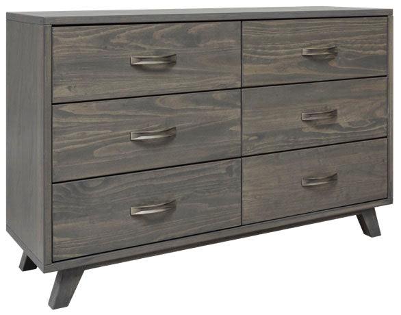 Metro Gray Pine 6 Drawer Dresser - MJM Furniture