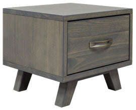 Metro Gray Pine 1 Drawer Nightstand - MJM Furniture