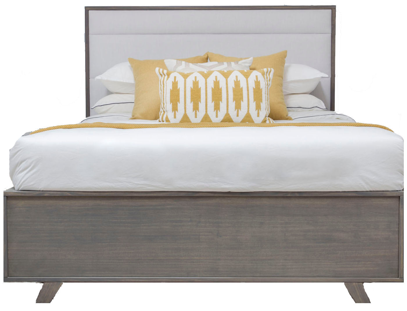 Metro Gray Pine Upholstered Storage Bed - MJM Furniture