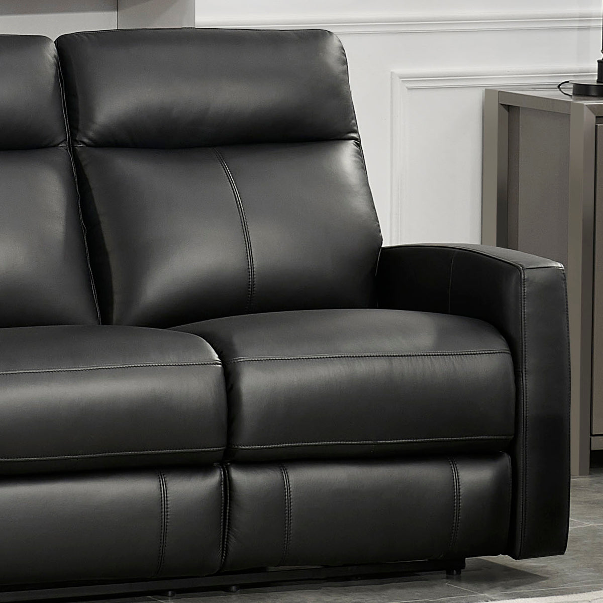 Modena Black Leather Zero Gravity Reclining Chair - MJM Furniture