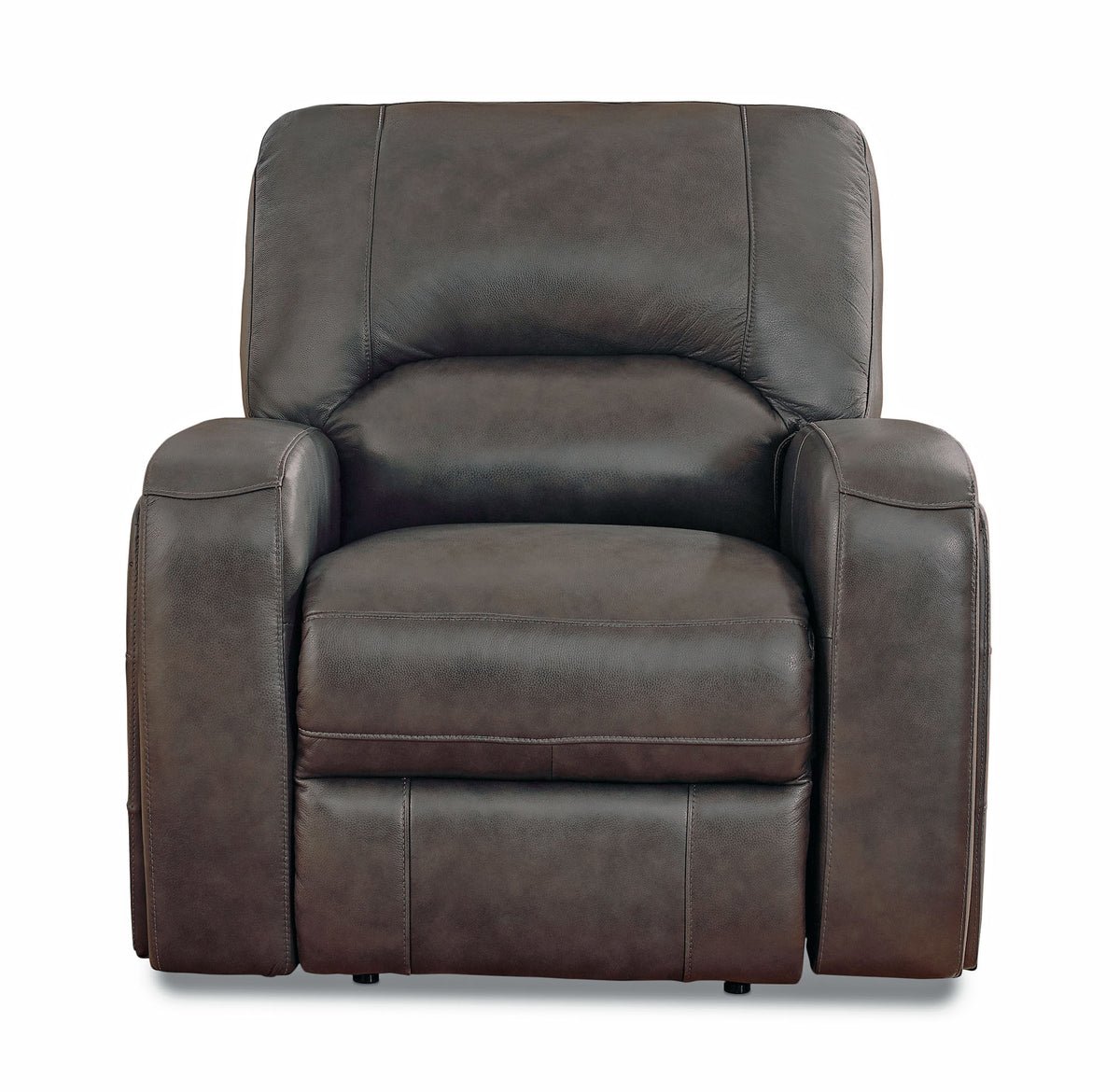 Newcastle Gray Leather Power Reclining Chair - MJM Furniture