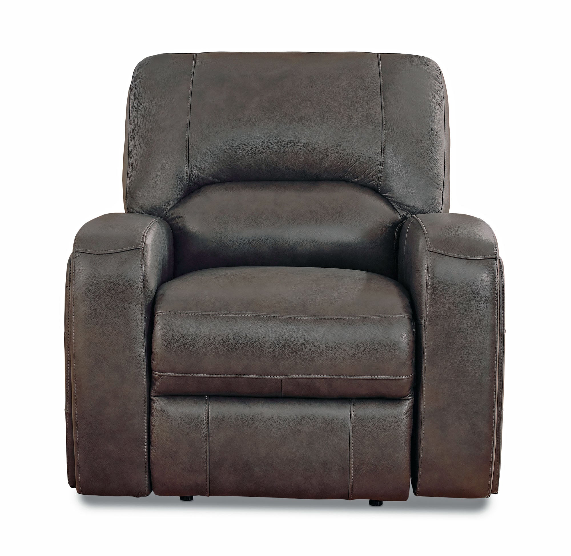 Newcastle Gray Leather Power Reclining Chair - MJM Furniture