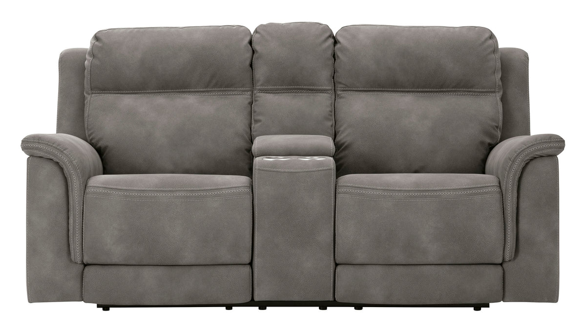 Next-Gen Slate Power Reclining Console Loveseat - MJM Furniture