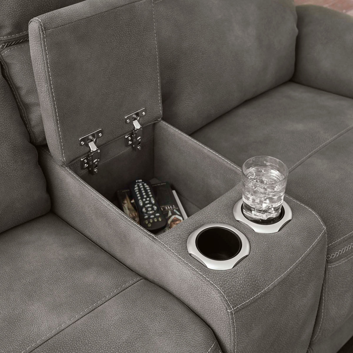 Next-Gen Slate Power Reclining Console Loveseat - MJM Furniture