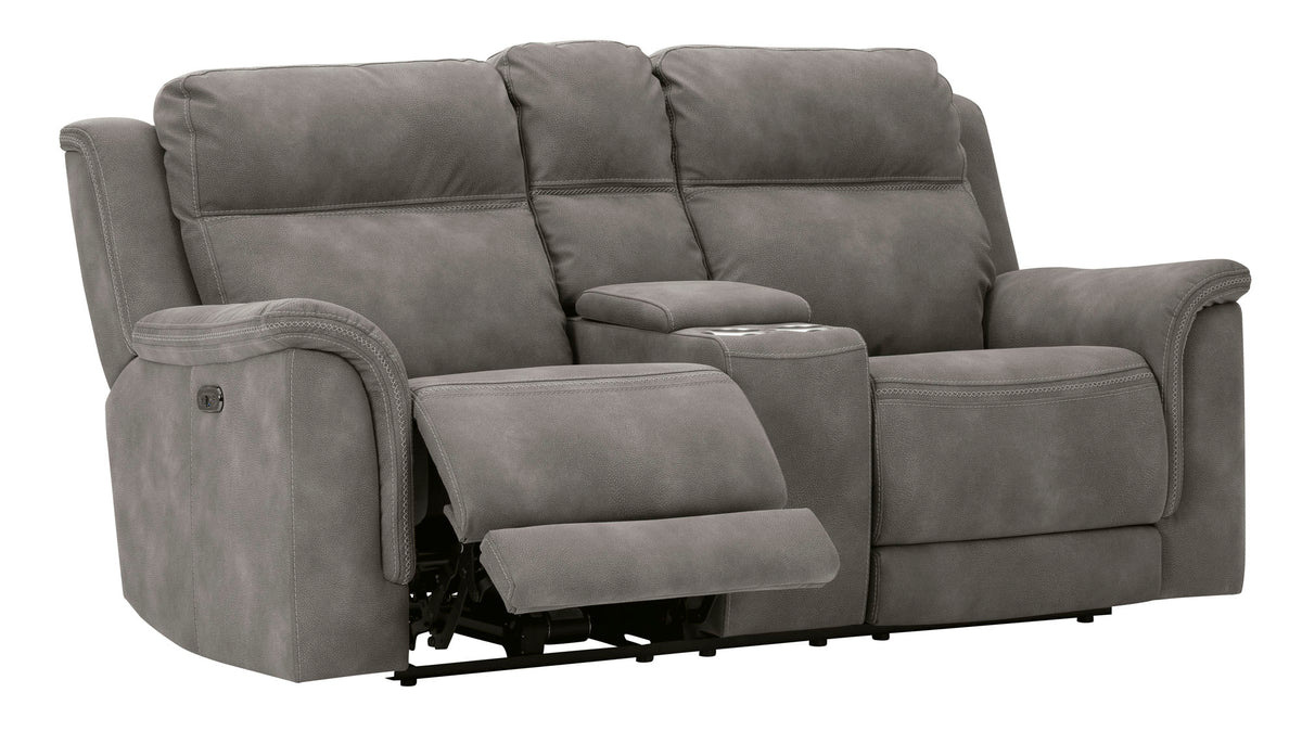 Next-Gen Slate Power Reclining Console Loveseat - MJM Furniture