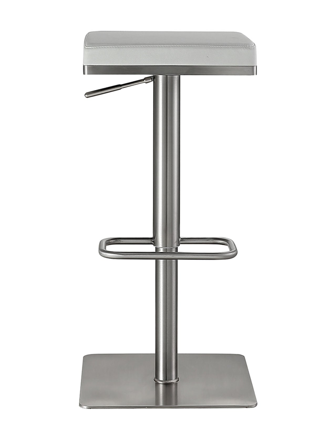 Nolan Ice White Adjustable Swivel Barstool - MJM Furniture