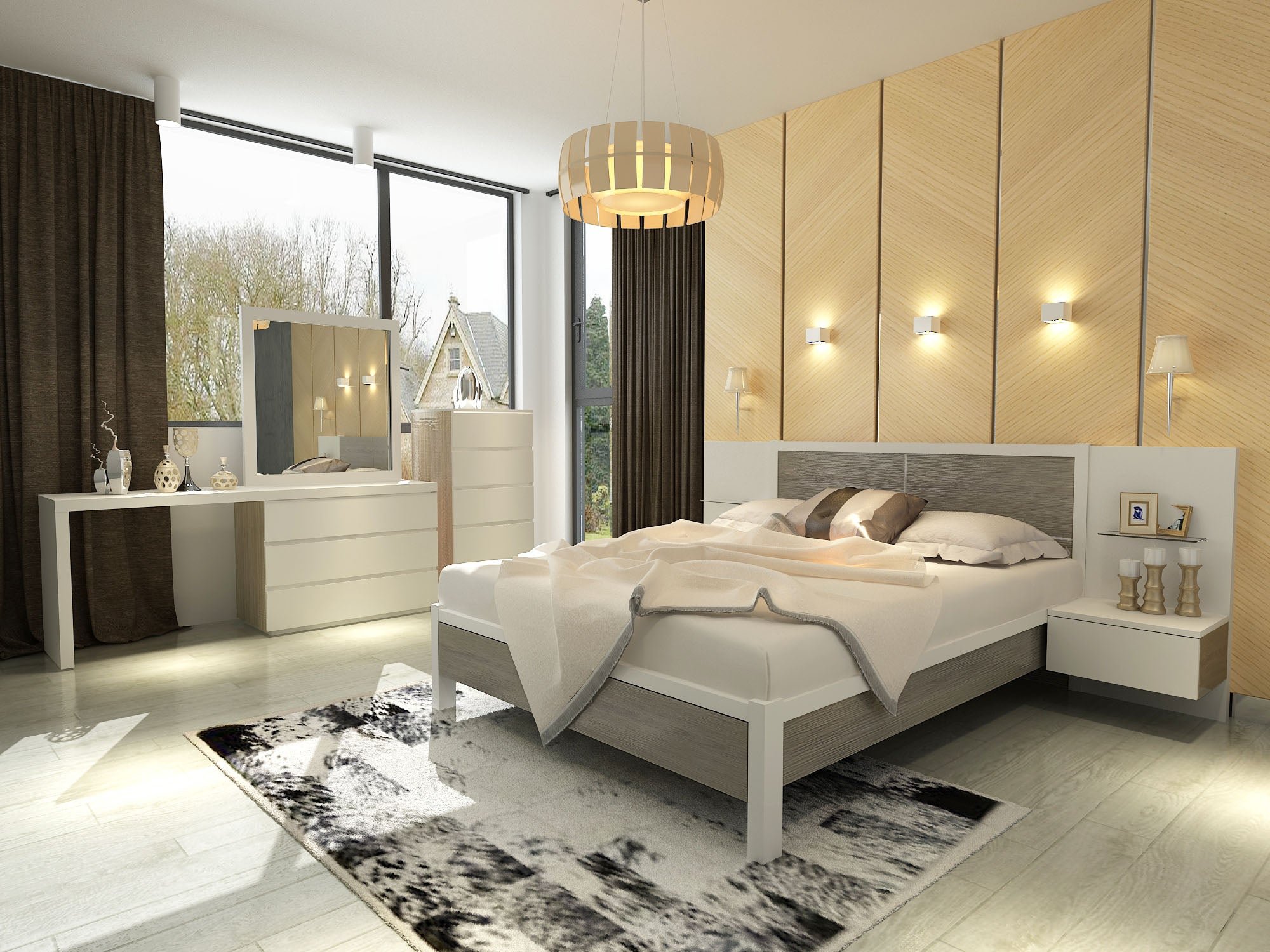 Luca Storage Bed w/ 2 Nightstands - MJM Furniture