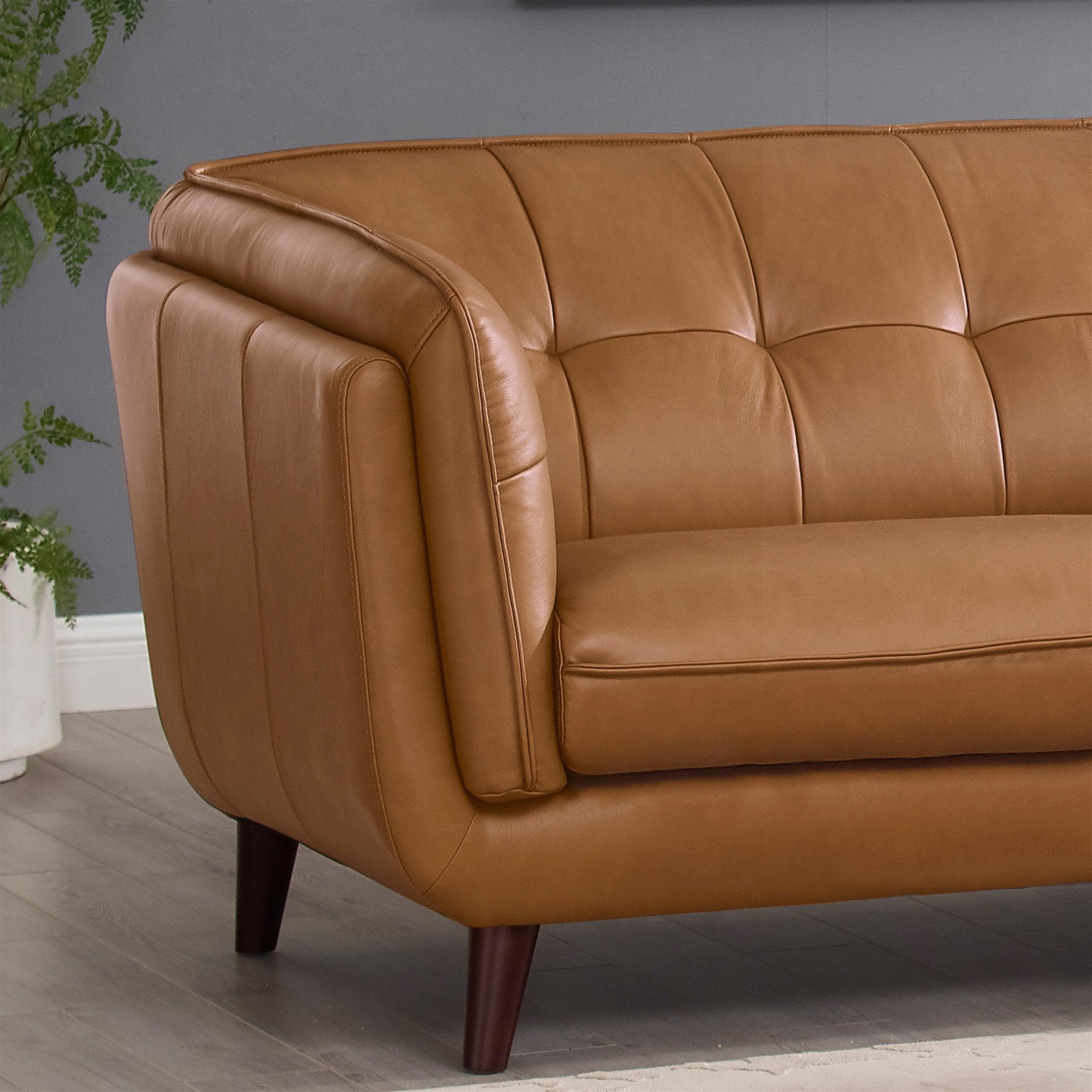 Seymour Cognac Leather Sofa - MJM Furniture