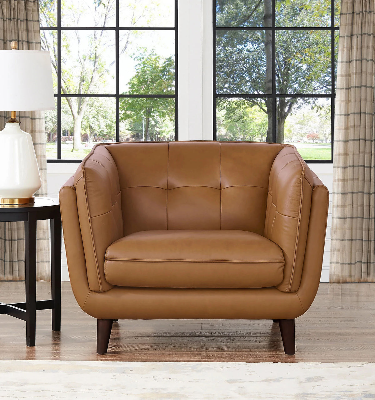 Seymour Cognac Leather Chair - MJM Furniture