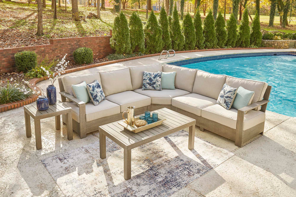 Silo Point Outdoor 3 Piece Sectional Set w/Cushion - MJM Furniture