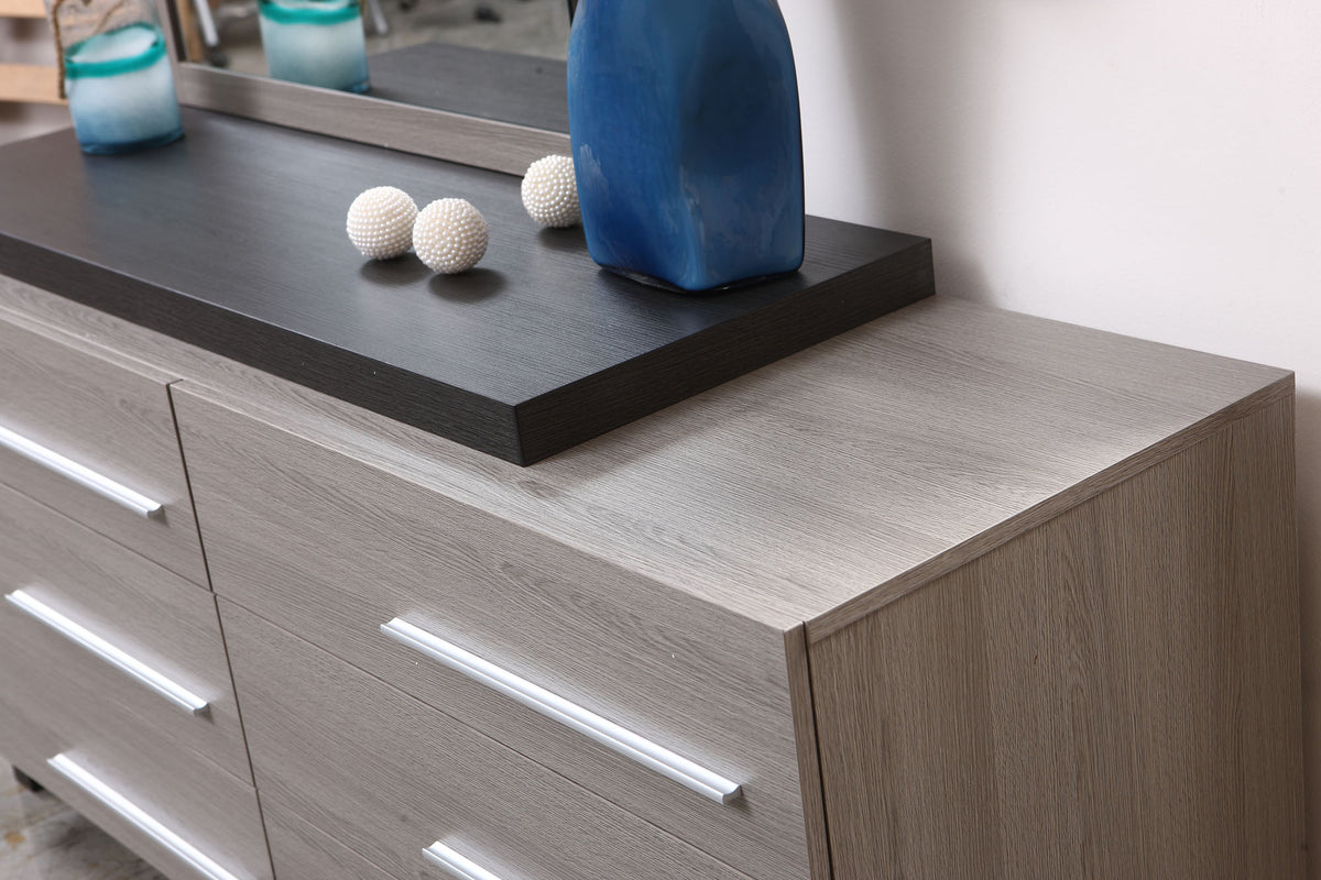 Oceane 6 Drawer Dresser &amp; Mirror - MJM Furniture