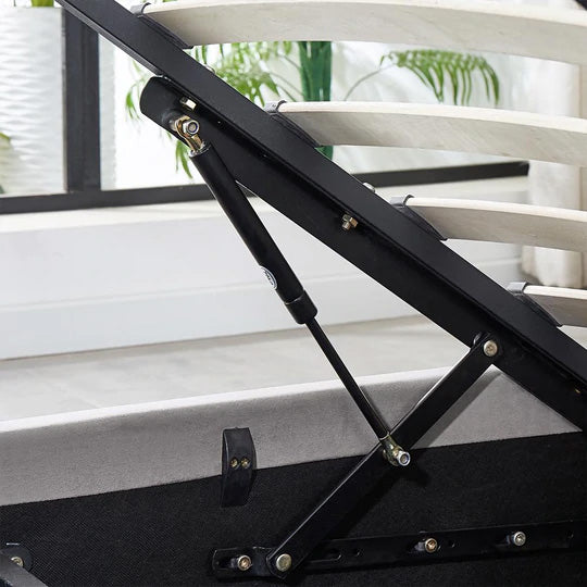 Tracy Gray Hydraulic Lift Storage Bed MJM Furniture