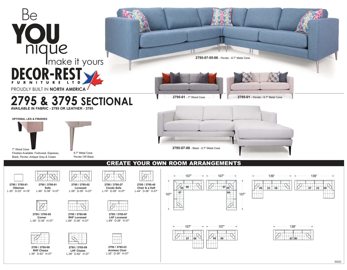 Tampa Gray 2 Piece Sectional - MJM Furniture
