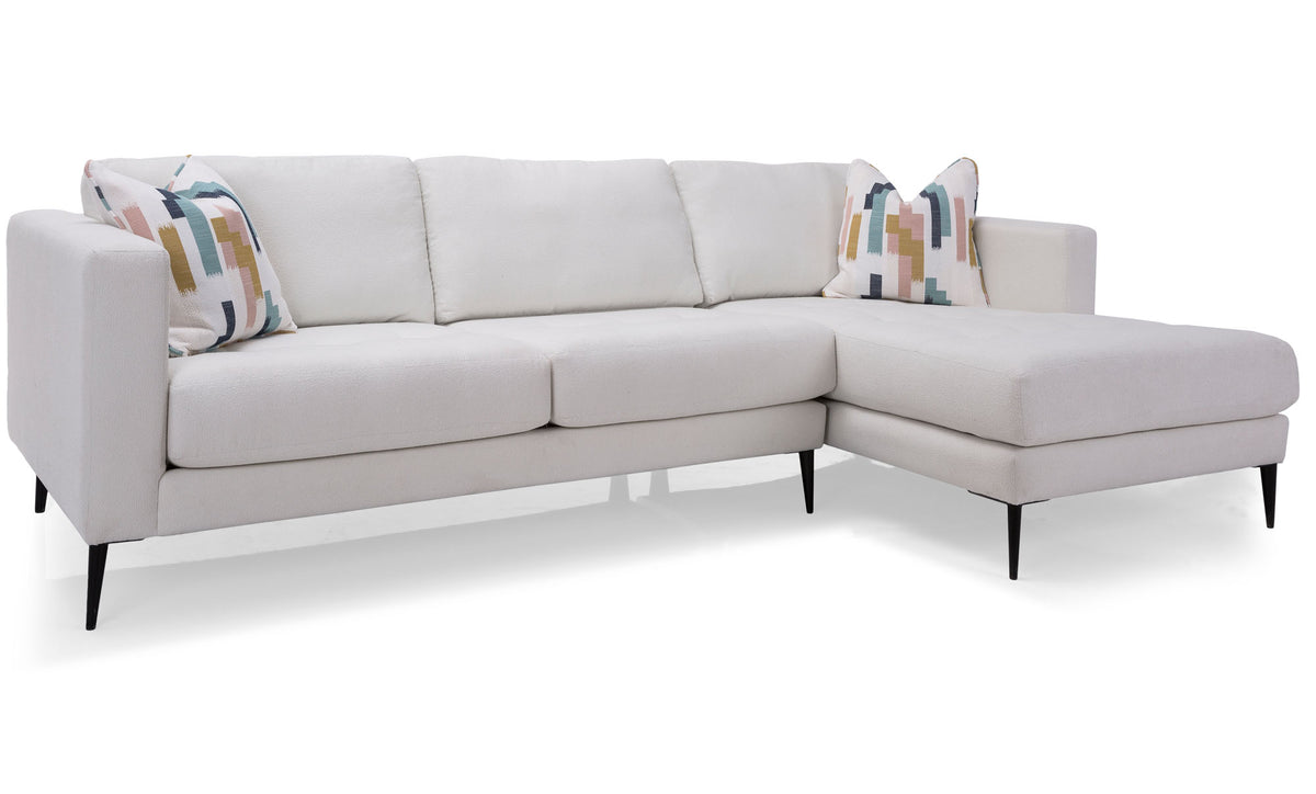 Tampa White 2 Piece Sectional - MJM Furniture