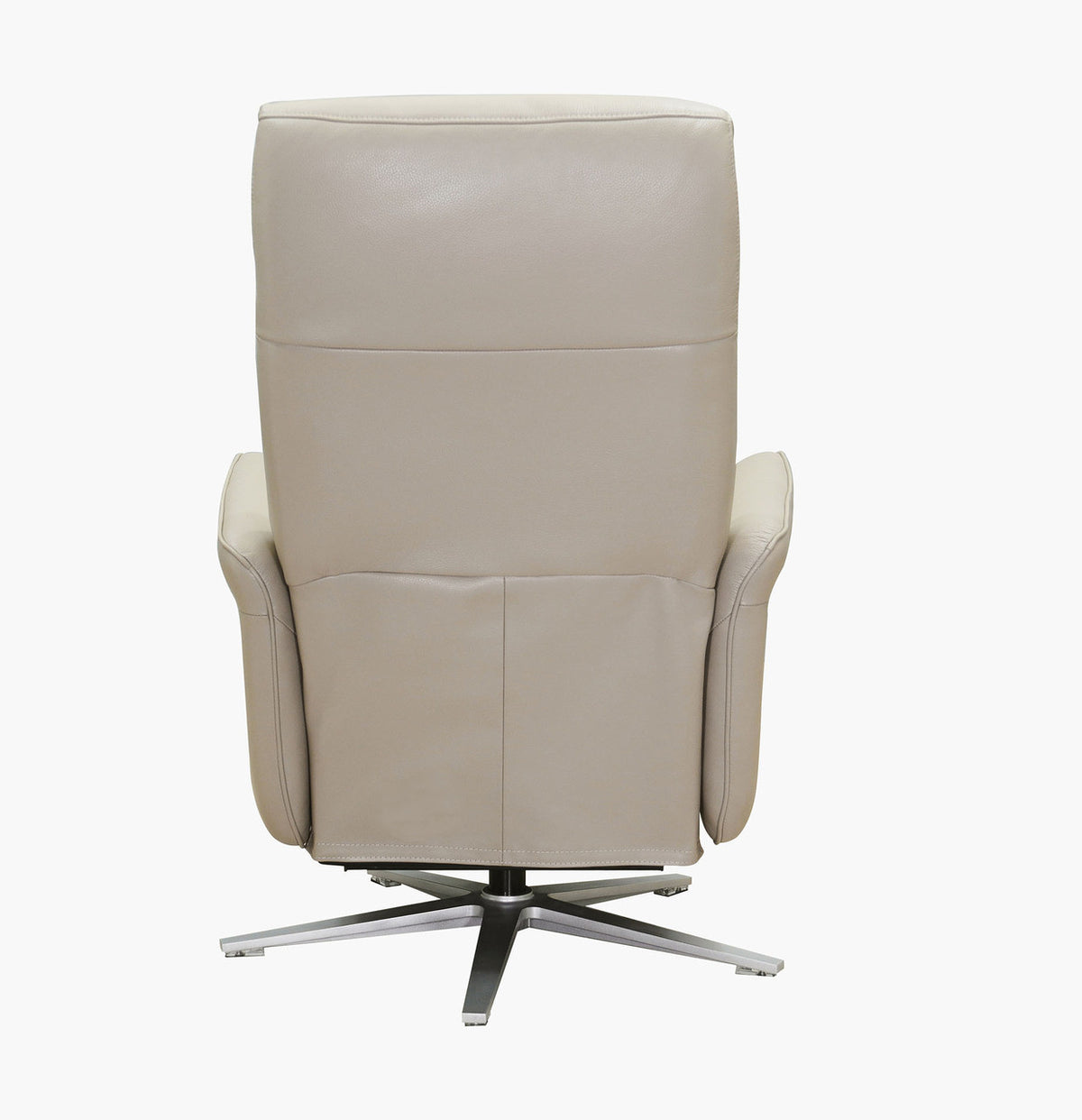 Tulip Taupe Leather Power Reclining 360 Swivel Chair - MJM Furniture